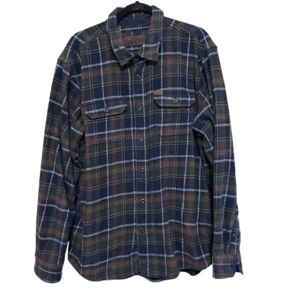 Orvis Shirt Jacket Mens XL Shacket Plaid Flannel Work Chore Button Up Gorpcore